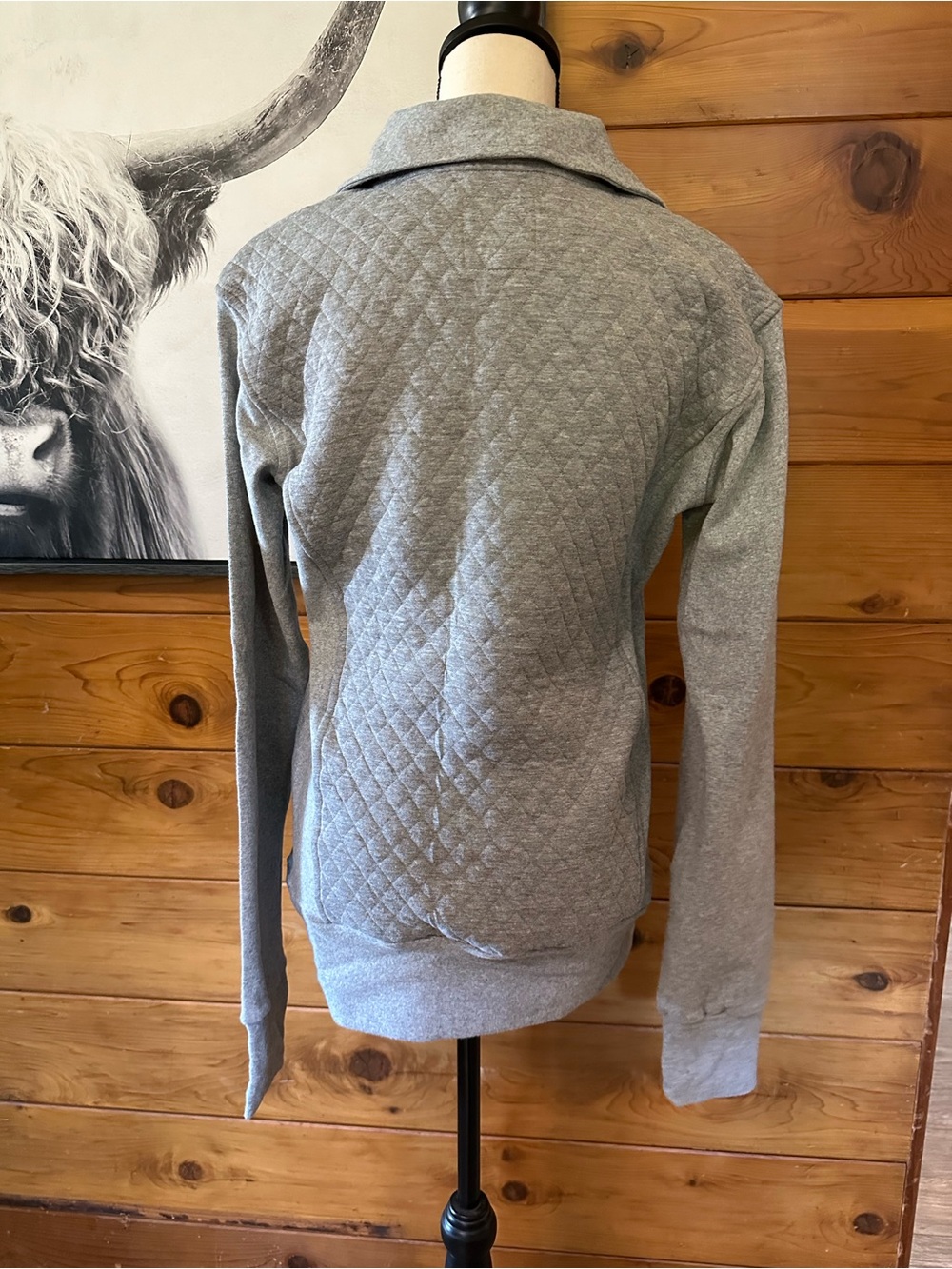 NWT Ampersand Avenue Quilted HalfZip in Charcoal - Picture 12 of 12